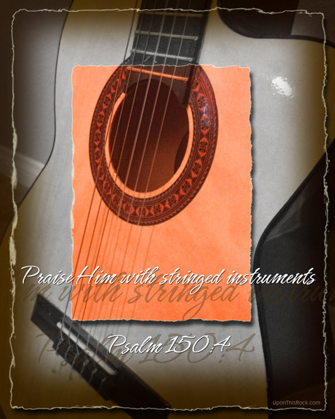 Praise Him with Guitar Christian Graphic