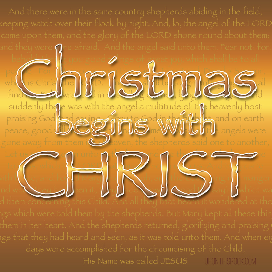 Christmas begins with Christ